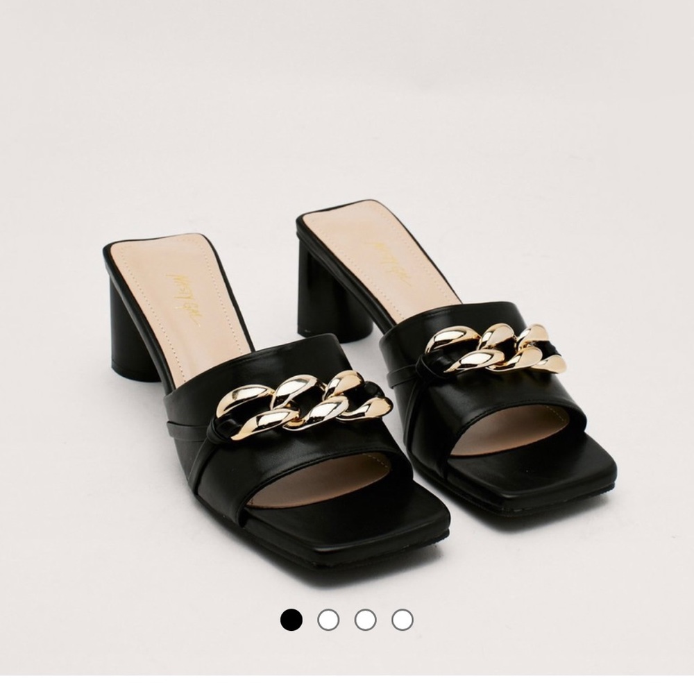 Never worn heeled sandals from Nasty Gal.